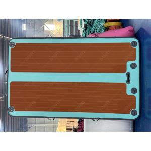 3×1.8x0.15m Mint Green Non-slip Stable Inflatable Floating Fishing Platform