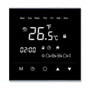 China 7- Days Programmable Touch Screen Room Thermostat Durable With Glass Panel on sale