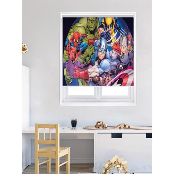 China Supplier Window Curtain 3D Printed Roller Shade European Cartoon Cute Design For Living Room