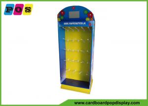 Floor Standing Cardboard Display Stands , Peg Board PDQ Retail Display For Point Of Sale HD012