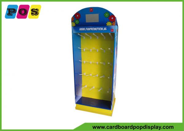 Quality Floor Standing Cardboard Display Stands , Peg Board PDQ Retail Display For Point Of Sale HD012 for sale