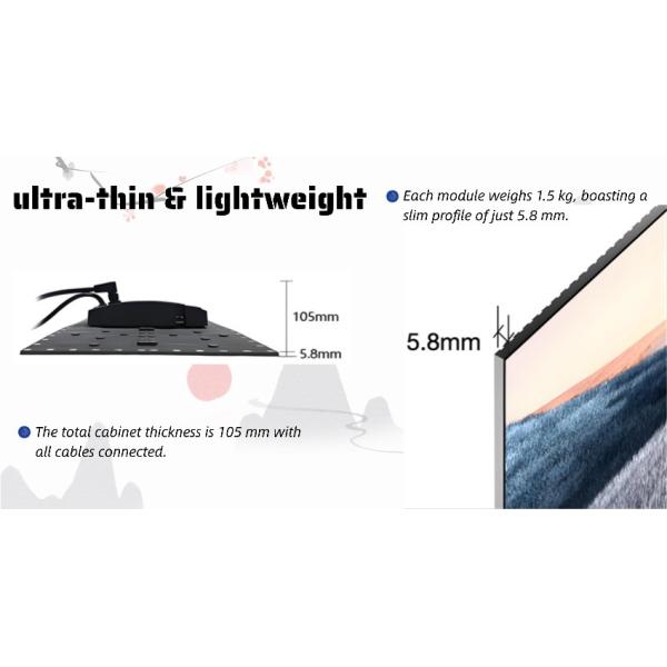 VerditerColor Indoor Flexible Screen Soft Led Module P2.5 480*320*5.8mm Wave Shaped Ultra Thin