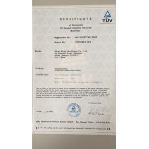 WUXI JINQIU MACHINERY CO.,LTD. Certifications