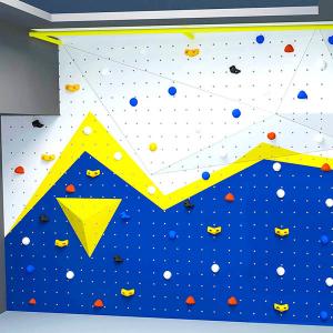 China playroom rock climbing wall , Steel Frame Climbing Wall With Fiberglass Panel on sale