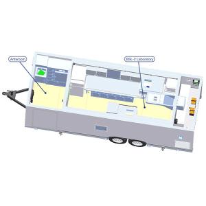 China ISO Mobile PCR Cabin Laboratory 30 KW Prefab Cleanroom Container with Cleanroom Wall System on sale
