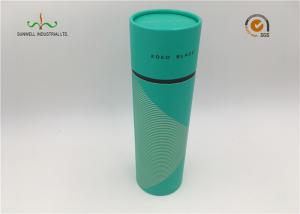  Tea Packing Green Color Cardboard Cylinder Tubes Cylinder Paper Box With Lids Manufactures