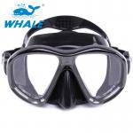 Durable Liquid Silicone Diving Mask Low Volume Design Tempered Glass Lens Wide