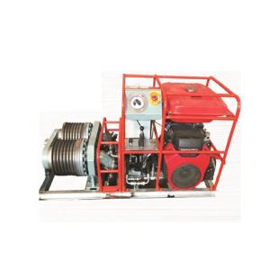  50KN Double Capstan Cable Pulling Machine 9KM/H Manufactures