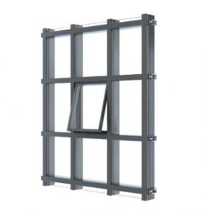 China 2.0mm Thick Aluminium Curtain Walls Exposed Hidden Frame Glass Curtain Wall System on sale