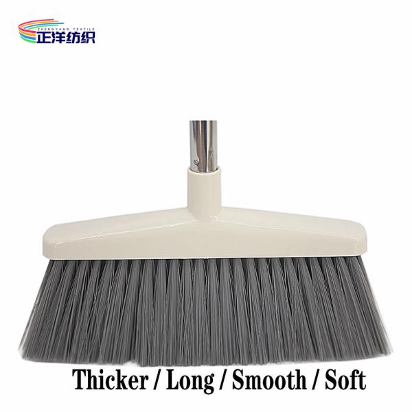 Windproof Standing Broom And Dustpan Set Stainless Steel And PP Material