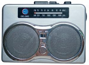 China Plastic Silvery Cassette Tape Player Radio AM FM Radio Cassette Player Recorder on sale