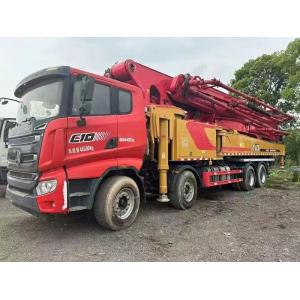 China Red 62m Truck Mounted Concrete Pump Mixer Machine with and 2.6mm Vibrating Amplitude on sale