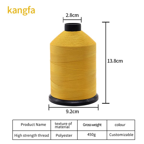 Tex 135 UV Proof 16oz Bonded Sewing Thread Bonded Polyester Thread Weight/Cone 450g