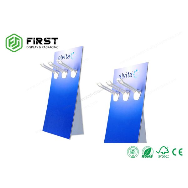 Custom Recyclable Retail CDU Counter Display Stand Pegs Hooks Cardboard Counter Display