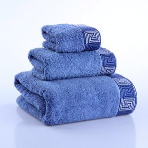 China Luxury Terry Plain Dyed 100% Cotton Soft Face Towel Bath Towel  Set thickening jacquard on sale