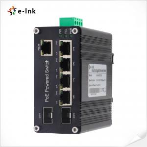 China Industrial PoE Powered 5-Port 10/100/1000T + 2-Port 100/1000X SFP Ethernet Switch with PoE Passthrough on sale