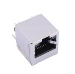 Vertical Rj45 Shielded Connector 8P8C With LED Light