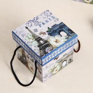 Decorative Cardboard Carton Packaging Boxes With Cotton Rope / PP Rope Handle