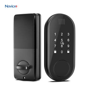 China Smart Deadbolt Door Lock Fingerprint Password RFID Card Wifi Mechanical Keys Control on sale