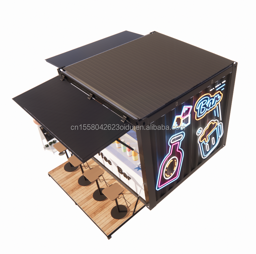 Fast and Convenient Stall Customized Color Retail Store in a 10ft Pop-Up Coffee Shop with Wall 50/75/100mm Wave Sandwich Panel