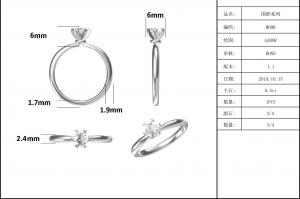 China Wholesale Moissanite Jewelry 925 Sterling Silver Wedding Engagement Moissanite Diamond Rings on sale