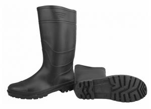 China Anti Slip PVC Rain Shoes Black Matte High Barrel Rubber Shoes on sale