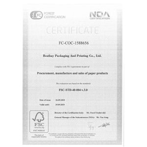 Bestbay Packaging And Printing Co., Ltd Certifications
