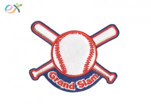China Professional Embroidered Baseball Patches Iron On Backing For Sportswear on sale
