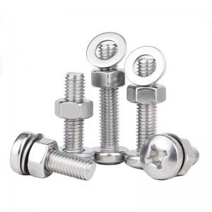 China Equal M2 M3 M4 SS304 SS316 Cross Recessed Countersunk Flat Head Screws and Hexagon Nut Flat Washer Set on sale