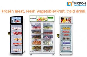 China smart fridge vending machine with credit card reader sale vegetable,fruit,frozen meat on sale