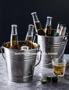 China 2.5L Bucket & cooler & holder type stainless steel mini ice bucket cheap steel ice bucket wine ice bucket on sale