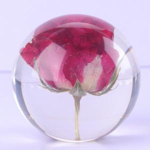  Acrylic Red Rose Paperweight , Custom Engraved Paperweight Manufactures