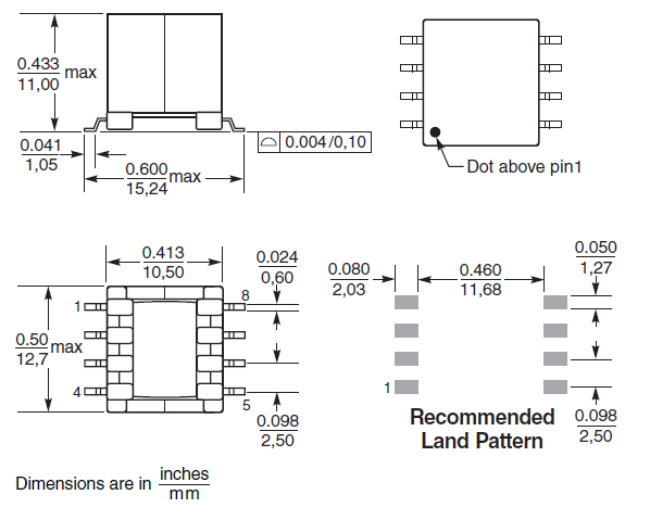 3.9 to 4.1 g Weight GA3429-BL_ for Isolated Flyback Converter