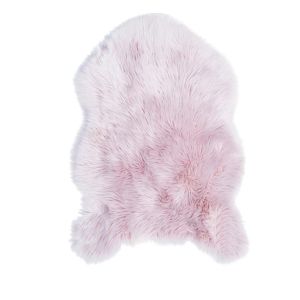 China Pink Plush Long Pile Fur Rug Area Latest Faux Wool Area Rugs Soft Smooth on sale