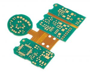 China Immersion Gold Rigid Flex Circuit Boards Green Pcb Board IPC Class3 Standard on sale