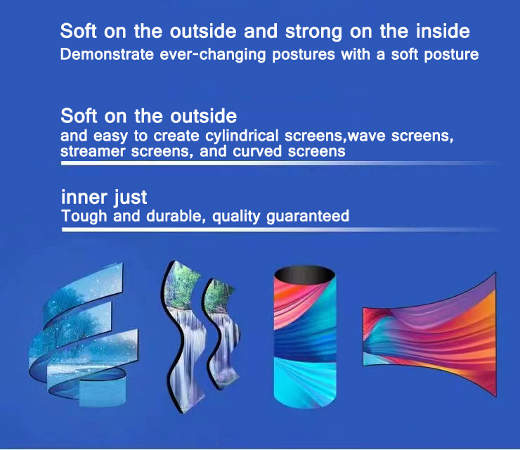 Flexible LED Display Customized Full Color Curved Flexible LED Display Board With IP31 Certification