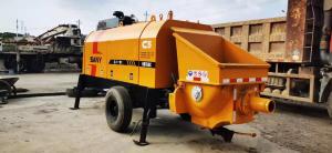 China SAE Certified Used Concrete Trailer Pump 60m3/H 115KW Sany 200Meter Vertical on sale