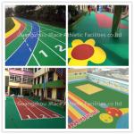 Colorful Granules EPDM Rubber Flooring For Kindergarten And Children Playground