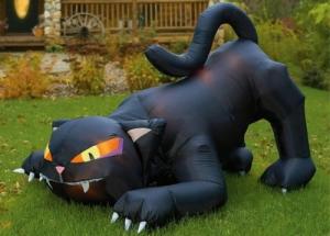  CE Certificate Outdoor Giant Advertising Inflatables Black Cat For Halloween Festival Manufactures