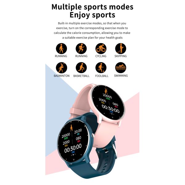 SC7A20 Sensor Bluetooth Smart Watch Blood Pressure IPS Screen 200mAH For Girls