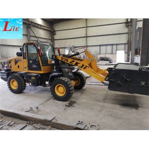 China mini wheel loader with bucket sweeper attachments for sale