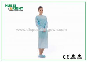 China Anti-Dust Blue Disposable use Protective Gowns with thumb cuffs/Safety Protective Clothing on sale
