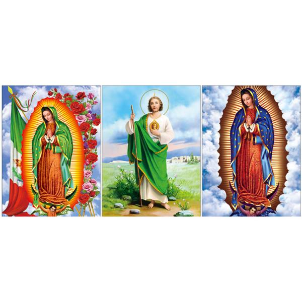 Quality 0.6mm PET Flip Religion Virgin Mary / Jesus 3D Lenticular Images For Wall Decro​ for sale