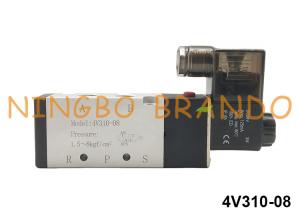 China 1/4'' NPT 5/2 Way 4V310-08 Electric Air Solenoid Valve Pneumatic Control Pilot Operated on sale