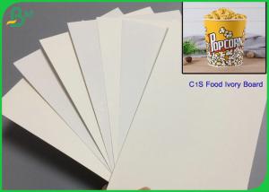  High Stiffiness White C1S Food Ivory Board 350g For Popcorn Bucket Making Manufactures