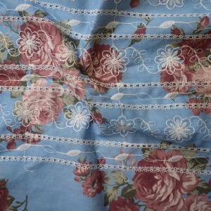 Buy cheap Waterproof Organic Cotton Fabric Weft Printed Embroidered 60S 105 Gsm from wholesalers