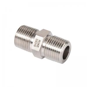  Stainless Steel Forged Pipe Fittings NPT/BSPT Male Thread Connectors Hex Nipple Manufactures