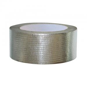 China Reinforced Thermal Insulation HVAC Aluminum Foil Tape Laminated Closer PE Mesh Tape on sale