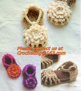 China Baby Boy Girl Infant Knit Shoes Handmade Crochet Booties on sale
