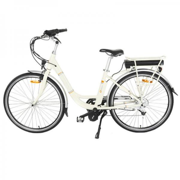 Quality Adjustable Handle Mid Motor Electric Bike , Ladies Electric Bike With LED Mode Display for sale